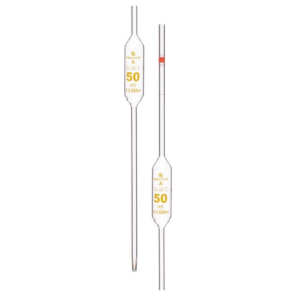Volumetric Pipette with One Mark Bulb Type, Class A