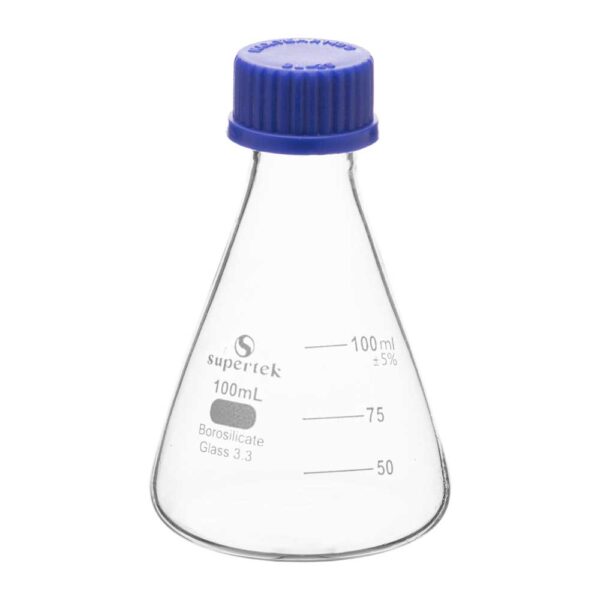 Flask Conical (Erlenmeyer) with Screw Cap