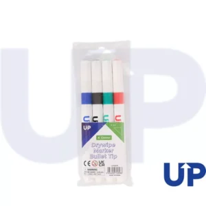 Drywipe Markers Assorted 4 Pack Bullet tip