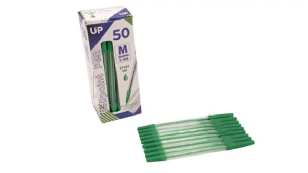 Medium Ballpoint Pen 50 Pack Green