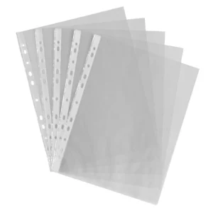 Punched Pockets A4 Clear 100pk