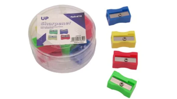 Plastic Pencil Sharpener Assorted (10)