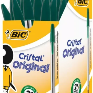 BIC Cristal Green Medium Ballpoint Pen Pack of 50