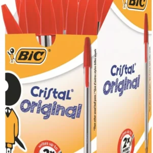 BIC Cristal Red Medium Ballpoint Pen Pack of 50