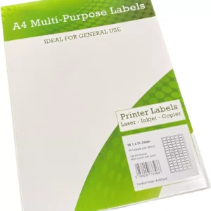 A4 Multipurpose Labels 16 Per Sheet 99.1 x 34mm (White) Pk of 100
