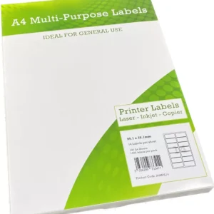 A4 Multipurpose Labels 10 Per Sheet 99.1 x 57mm (White) Pk of 100