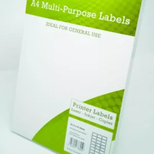 A4 Multipurpose Labels 1 Per Sheet 199.6 x 289mm (White) Pk of 100